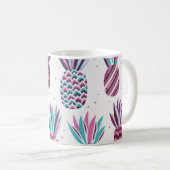 Sommercamps: Ananas Muster, farbenfrohe Punkte Kaffeetasse (VorderseiteRechts)