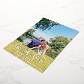 Sommercard "Lakeside Hütte" Save the Date Folieneinladung (Gedreht)