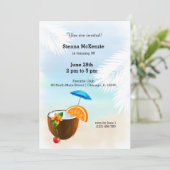 Sommercocktail Einladung (Stehend Vorderseite)