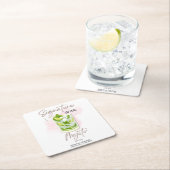 Sommercocktail in Watercolor Rechteckiger Pappuntersetzer (Vor Ort)