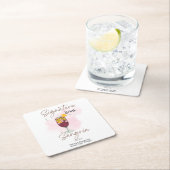 Sommercocktail in Watercolor Rechteckiger Pappuntersetzer (Vor Ort)