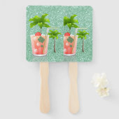 Sommercocktail unter den Palmen Fächer (Vorne und Hinten)