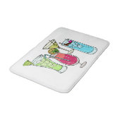 Sommercocktails Badematten (Schrägansicht)