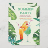 Sommercocktails Einladung (Vorne/Hinten)