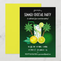 Sommercocktails Party Einladung