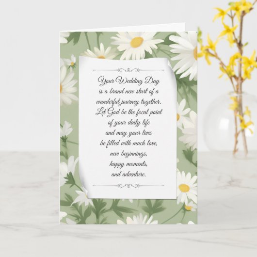 Sommerdaisy Religious Wedding Karte (Gelbe Blume)