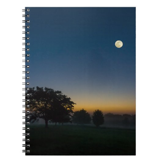 Sommerdämmerung mit Mond Notizblock (Vorderseite)