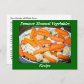 Sommerdampfgemüse Rezept Postkarte (Vorne/Hinten)