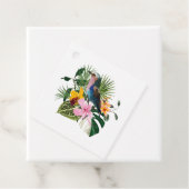 Sommerdesign mit Vogel und Blume. Geschenkanhänger (Beispiel)