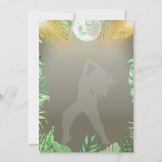 Sommerdisco Dschungel Einladung (Rückseite)