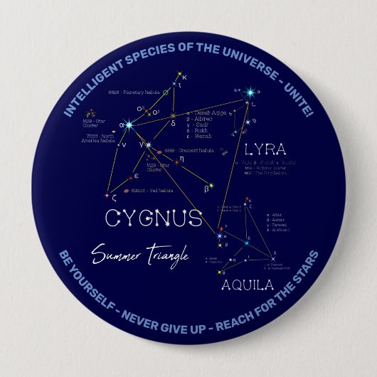 Sommerdreieck der Nordhalbkugel Button (Vorderseite)