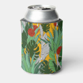 Sommerdschungel: Helles Palmmuster. Dosenkühler (Kanne Rückseite)