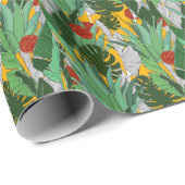 Sommerdschungel: Helles Palmmuster. Geschenkpapier (Rolleneckpunkt)