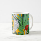 Sommerdschungel: Helles Palmmuster. Kaffeetasse (VorderseiteRechts)