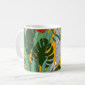 Sommerdschungel: Helles Palmmuster. Kaffeetasse (Vorderseite Links)