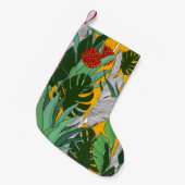 Sommerdschungel: Helles Palmmuster. Kleiner Weihnachtsstrumpf (Vorderansicht (hängend))