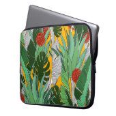 Sommerdschungel: Helles Palmmuster. Laptopschutzhülle (Vorderseite Links)
