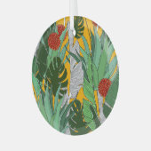 Sommerdschungel: Helles Palmmuster. Ornament Aus Glas (Vorderseite links)