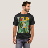 Sommerdschungel: Helles Palmmuster. T-Shirt (Vorne ganz)