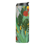 Sommerdschungel: Helles Palmmuster. Thermosbecher (Nach links gedreht)