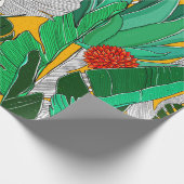 Sommerdschungelmuster mit hellen Farben. Dschungel Geschenkpapier (Ecke)