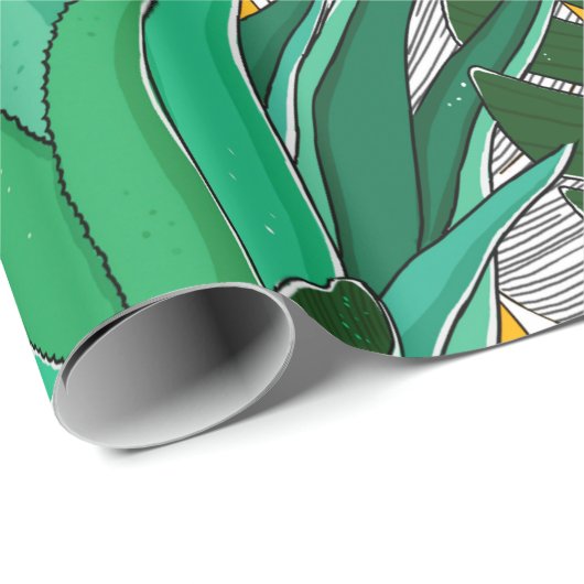 Sommerdschungelmuster mit hellen Farben. Dschungel Geschenkpapier (Rolleneckpunkt)