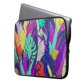 Sommerdschungelmuster mit hellen Farben. Dschungel Laptopschutzhülle (Vorderseite Links)