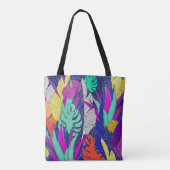 Sommerdschungelmuster mit hellen Farben. Dschungel Tasche (Rückseite)