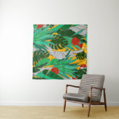 Sommerdschungelmuster mit hellen Farben. Dschungel Wandteppich (Beispiel (Horizontal))