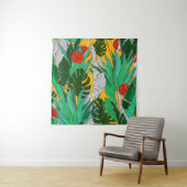 Sommerdschungelmuster mit hellen Farben. Dschungel Wandteppich (Beispiel)