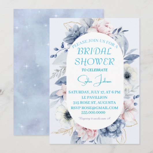 Sommerdusche Einladung Vorlage Einladung (Vorne/Hinten)