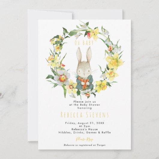 Sommerdusche im Frühling Einladung (Vorderseite)