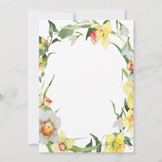 Sommerdusche im Frühling Einladung (Rückseite)