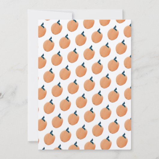 Sommerdusche Pfirsichobst Einladung (Rückseite)