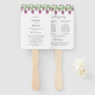 Sommerduschelblumenhochzeit Fächer