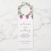 Sommerduschelblumenhochzeit Flaschenanhänger (Vorderseite)