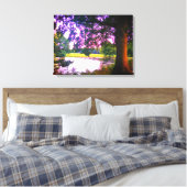 Sommereiche und Teich Leinwanddruck (Insitu (Schlafzimmer))