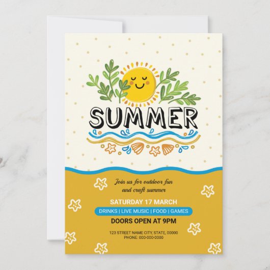 Sommereinladung Flyer Einladung (Vorderseite)