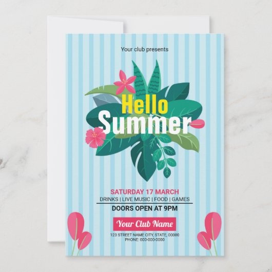 Sommereinladung Flyer Einladung (Vorderseite)