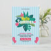 Sommereinladung Flyer Einladung (Stehend Vorderseite)