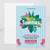 Sommereinladung Flyer Einladung (Vorne/Hinten)