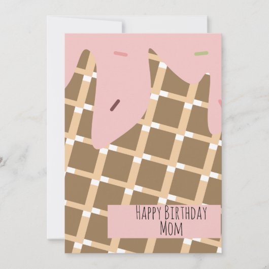 Sommereis Creme Cone Driving Pattern Geburtstag (Vorderseite)