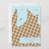 Sommereis Creme Cone Driving Pattern Geburtstag (Vorderseite)