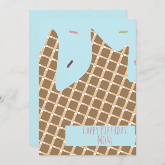 Sommereis Creme Cone Driving Pattern Geburtstag (Vorne/Hinten)