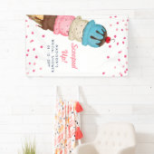 Sommereis-Creme im Schotterfenster Modernes Brautp Banner (Insitu)