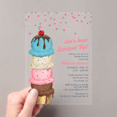 Sommereis Creme Modernes Brautparty Acryleinladungen (Insitu (Handheld))