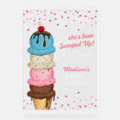 Sommereis Creme Modernes Brautparty Acrylschild (Vorderseite)