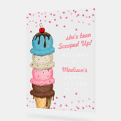 Sommereis Creme Modernes Brautparty Acrylschild (Winkel)