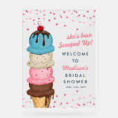 Sommereis Creme Modernes Brautparty Acrylschild (Vorderseite)