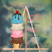 Sommereis Creme Modernes Brautparty Acrylschild (Neutral)